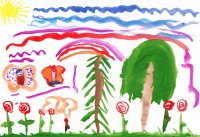 «Летний день». Рисунок Кристины Тороповой (7 лет, с. Святица)